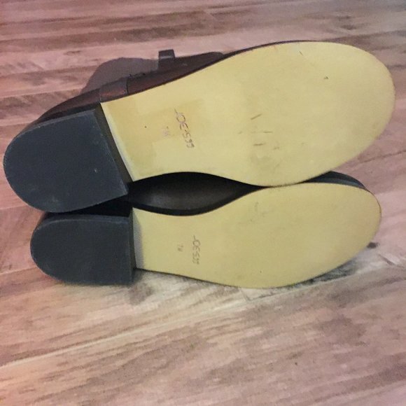 Tall Brown Leather and Canvas Equestrian Boots - Picture 9 of 16